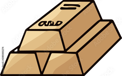 Fotografía Stack of gold bars, precious metal, wealth and finance concept