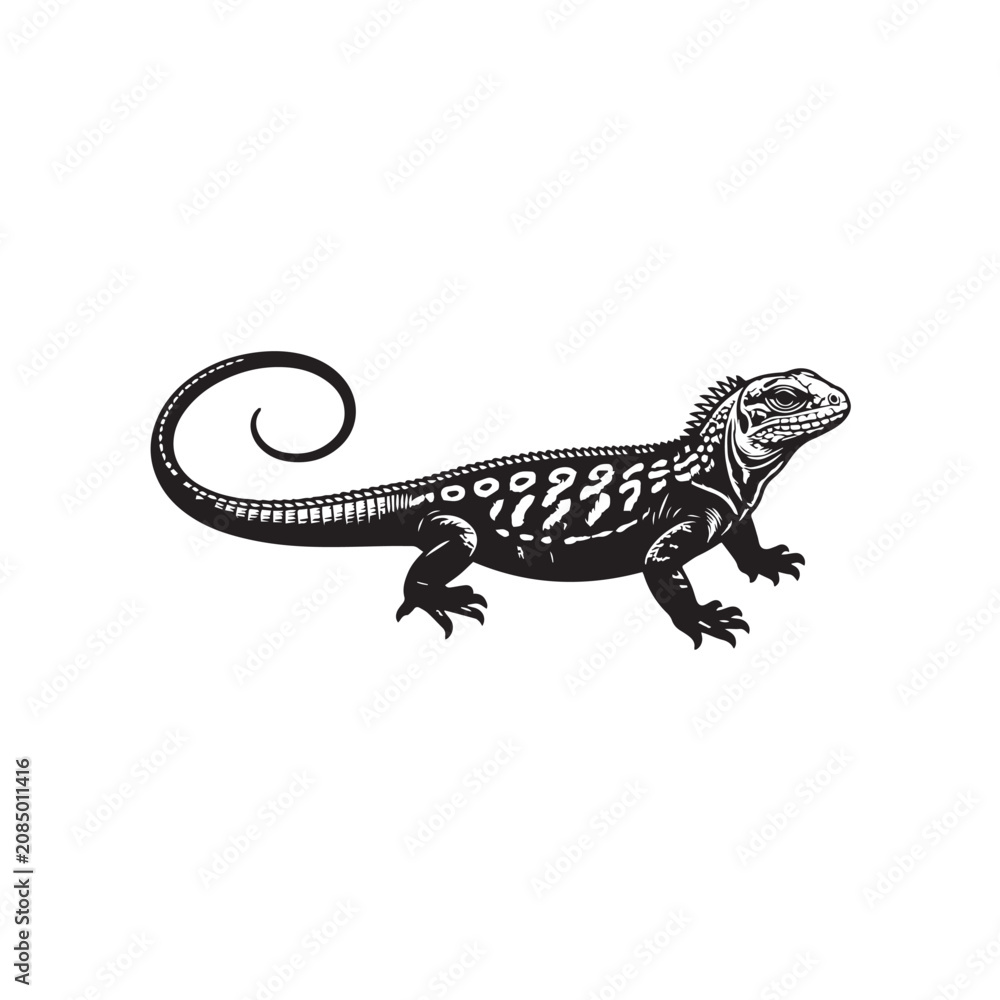 Fototapeta premium lizard on white background