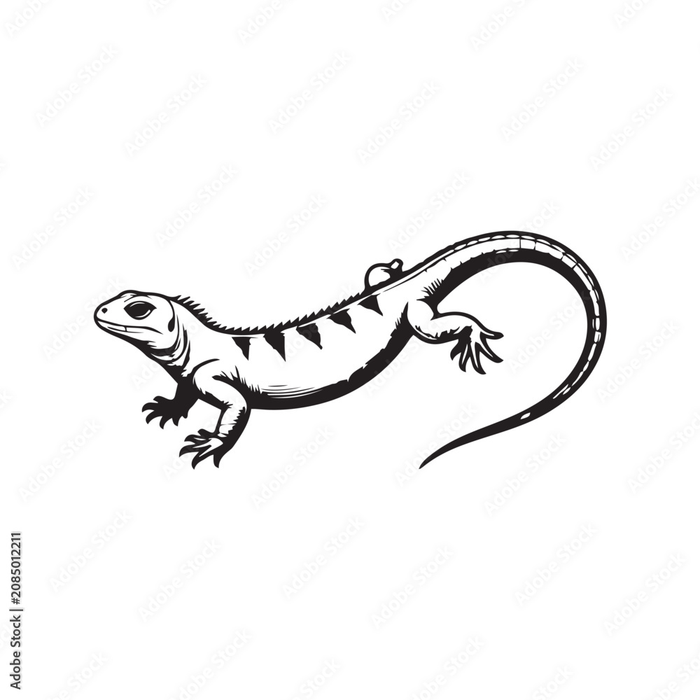 Obraz premium lizard on white background