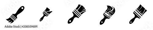 Bild auf Leinwand Paint brush icon set