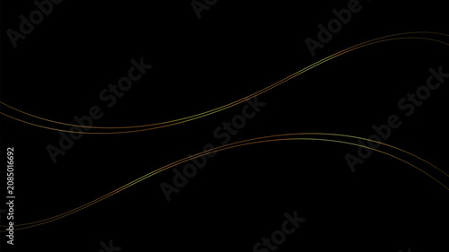 Abstract line elements with glowing light effect on black background.