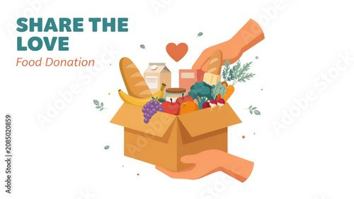 Foto Colorful gift box with heart-shaped opening and love message Vector