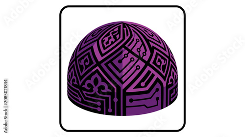 Abstract Dome with Circuit Pattern