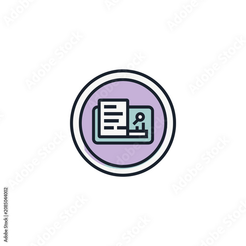 Profit Margin Report Sheet Bank Card Badge Icon