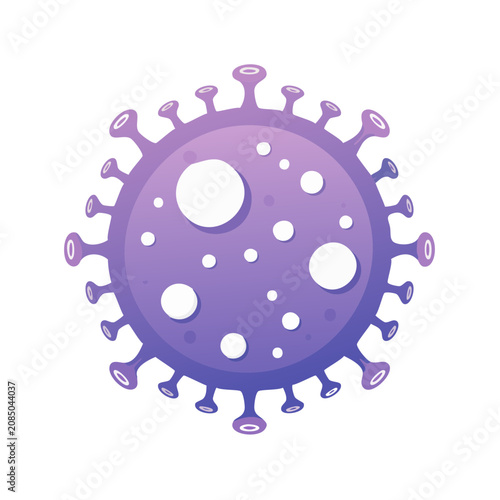 Purple Coronavirus Vector Illustration
