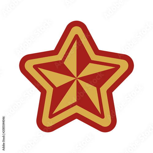 Red and gold star emblem