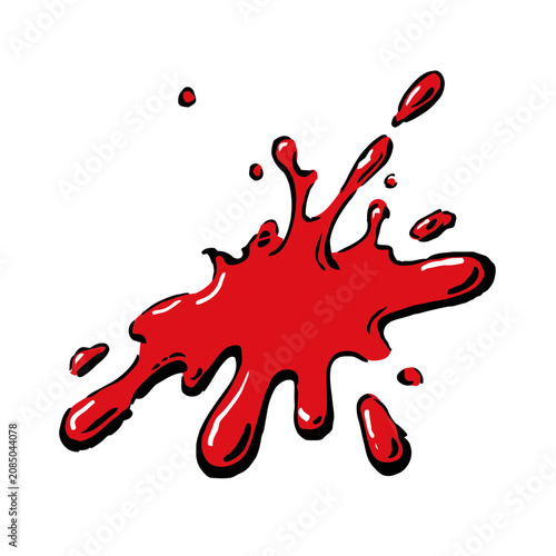 Red paint splash vector illustration