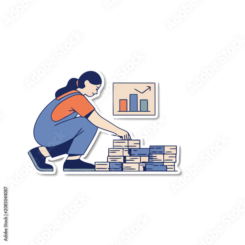 Remote Work Desk Illustration
