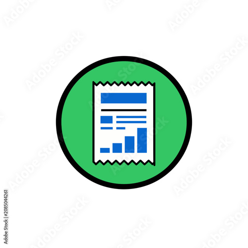 Bank Reconciliation Receipt Badge Icon