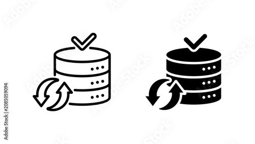 Photos Data Processing Icons, Dual Style Icon Set