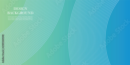 Abstract Blue Green Gradient Background with Curved White Line Pattern. Modern creative trendy in vector EPS 10