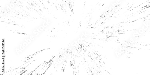 Tableau sur toile Grunge vector background with dynamic gray streaks radiating outward on white