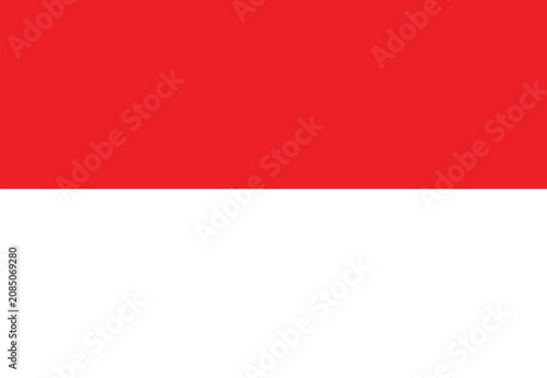 Canvastavla The national flag of Indonesia, featuring a simple horizontal bicolor design with a red upper band and a white lower band