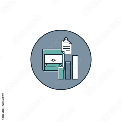 Money Management Cash Drawer Report Badge Icon