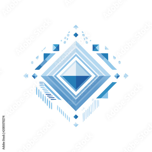 Abstract geometric diamond vector design