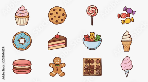Bild auf Leinwand Sweet Dessert Delights Collection.