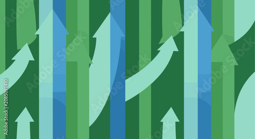 Financial Growth and Progress Upward Arrow Pattern