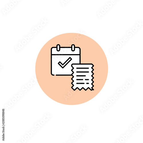 Sales Report Review Calendar Badge Icon