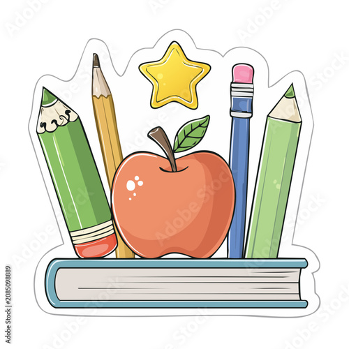 School Supplies Vector Illustration