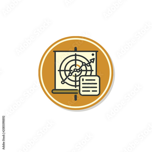 Subscription Billing Target Board Badge Icon