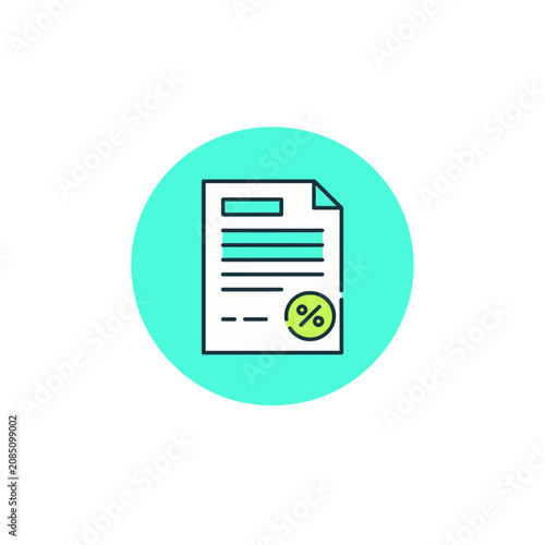 Business Accounting Bank Statement Badge Icon