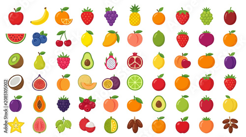 Принти на полотні A colorful assortment of various fruits.