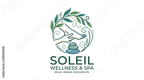 Photos Soleil Wellness and Spa logo design.