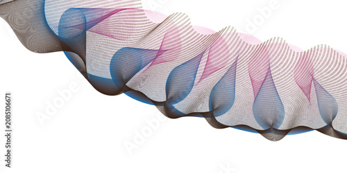Foto Pink rubber gloves isolated on white background, clean household protection and