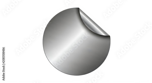 Shiny metallic sphere with chip isolated on transparent background