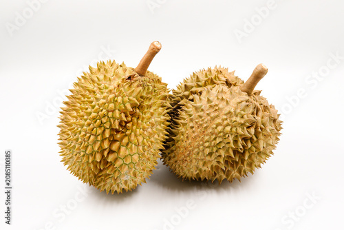 Fotografie Durian fruit in south east asia, the king of fruits on white background