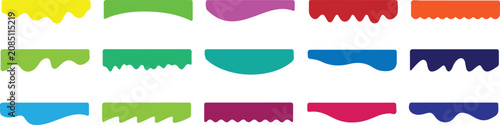 Photos set of colorful vector banners frame