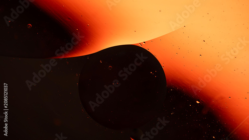 Abstract orange glow with dark curves