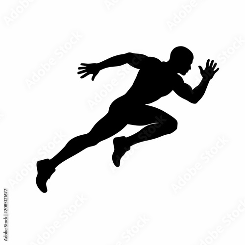 Running Man Silhouette Sprint