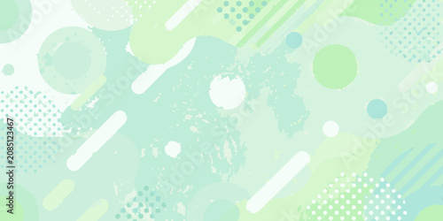 Foto Mint green abstract geometric pattern with circles and rectangles