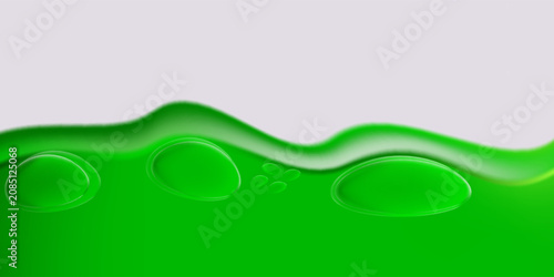Foto Water wave, close up of vibrant green liquid with bubbles, capturing dynamic movement and freshness