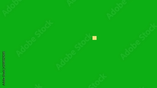 Yellow shopping bag retail icon on green screen chromakey background 2d animated cartoon animation perfect for professional video editing chroma key compositing and stock footage production globally