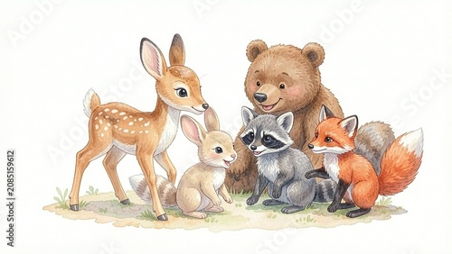 A group of animals that are standing in the grass