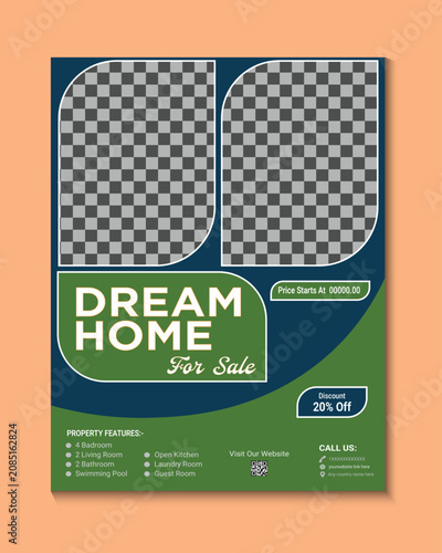 Dream home for sale modern house illustration