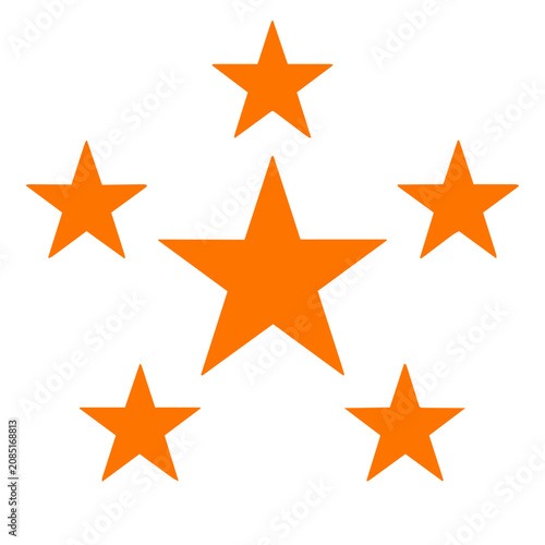 Simple star minimal symbol geometric symbols ratings with clean shapes