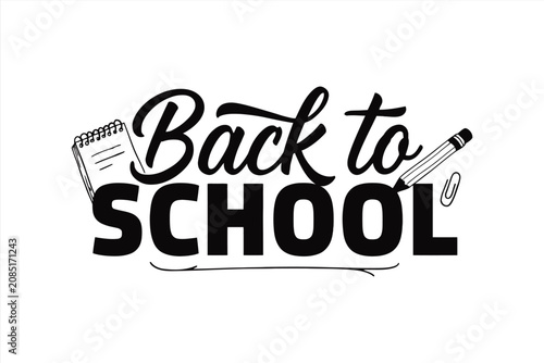 Back to school typographic design
