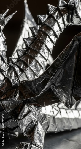 Close-up of dragon sculpture details.