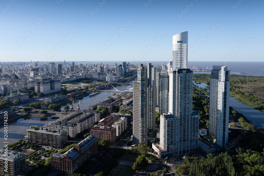 Fototapeta premium Aerial view of the skyline of Buenos Aires, Argentina