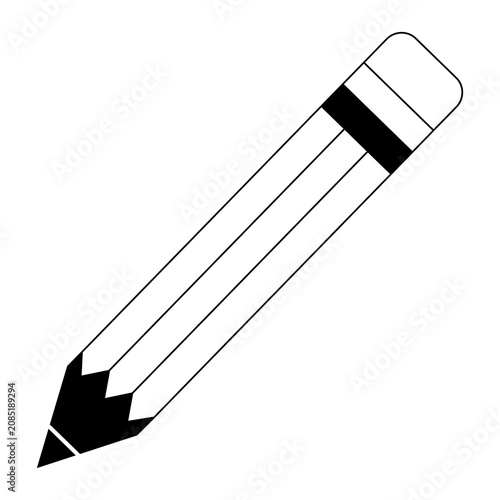 Clean Outline Pencil Icon for Graphic Design and Digital Editing