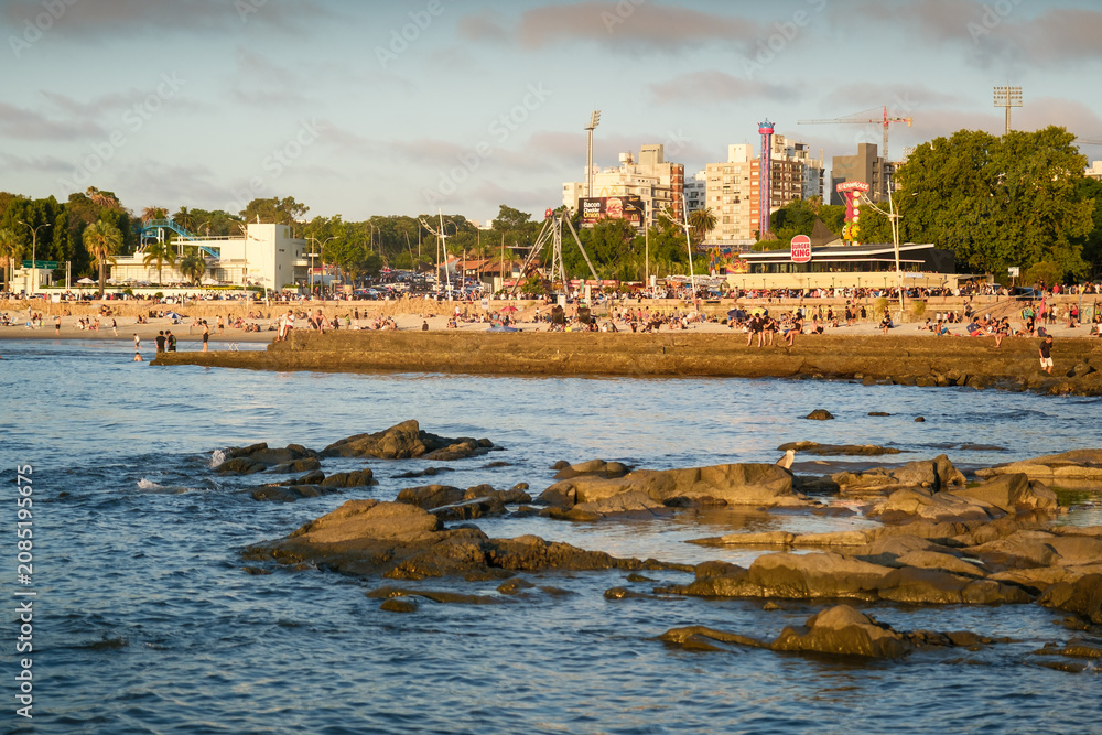 Naklejka premium Coastal scenery of Montevideo, Uruguay, South America