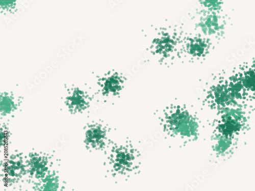 Bild auf Leinwand Organic Point Clusters Modern Abstract Design