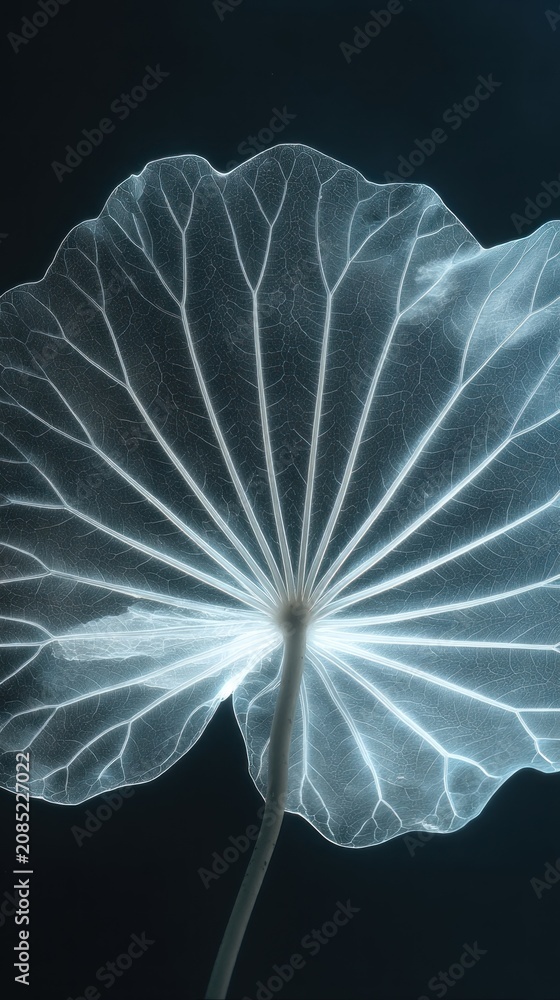 Fototapeta premium Translucent leaf glowing elegance