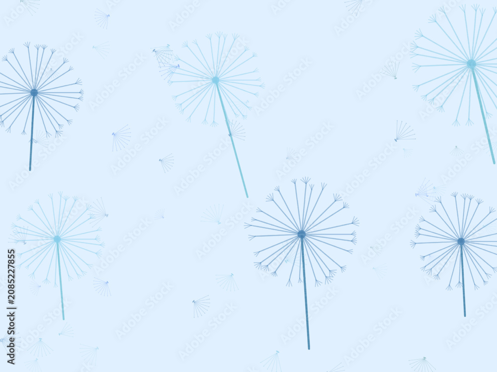 Obraz premium Whimsical Dandelion Blowball Gentle Breeze Design