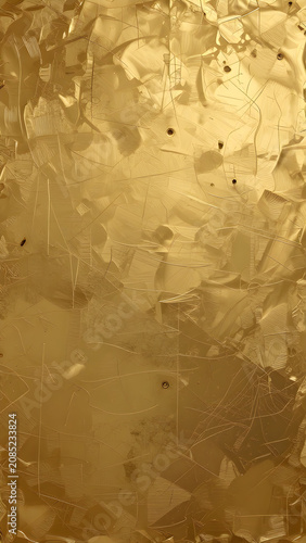 Elegant gold foil texture with a distressed finish, ideal as a versatile backdrop for luxury fashion designs.