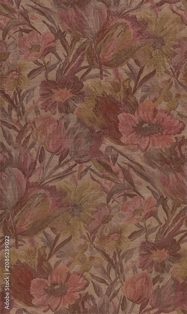 Fototapeta premium grunge floral background