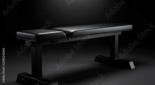 Professional Black Weight Bench: Durable and Adjustable for Strength Training and Fitness.